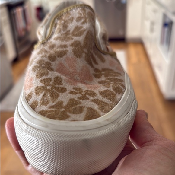Vans Pink and Brown Slip-On Sneakers with Soft Canvas Upper - Picture 2 of 5